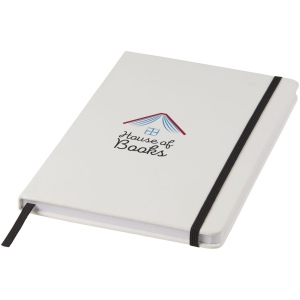 Carnet de notes blanc A5 Spectrum avec élastique de couleur 11