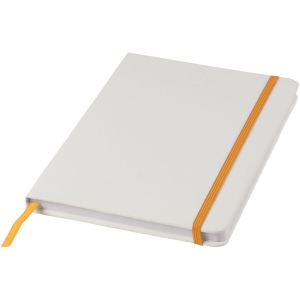 Carnet de notes blanc A5 Spectrum avec élastique de couleur 4