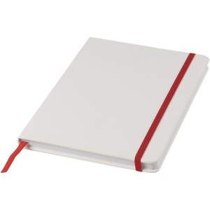 Carnet de notes blanc A5 Spectrum avec élastique de couleur 5