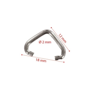 ANNEAUX ETRIER TRIANG.14X12 MM EXT. FIL DIAM 2 MM NICKELE/ P30 P31 2