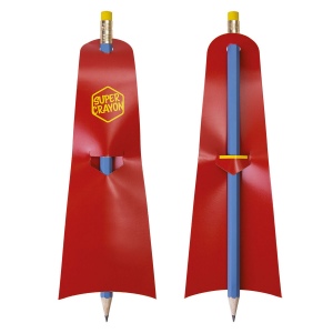 SUPER CRAYON-SUPMAN(+Copie laser 2 faces sur cape + marquage à chaud simple une couleur sur crayon - texte uniquement) 2