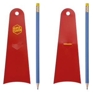 SUPER CRAYON-SUPMAN(+Copie laser 2 faces sur cape + marquage à chaud simple une couleur sur crayon - texte uniquement) 3