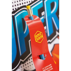 SUPER CRAYON-SUPMAN(+Copie laser 2 faces sur cape + marquage à chaud simple une couleur sur crayon - texte uniquement) 7