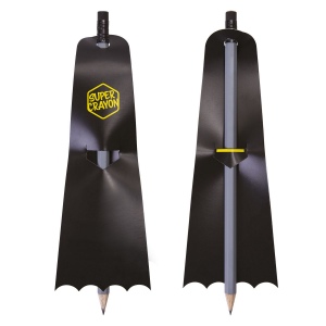 SUPER CRAYON-SUPBAT(+Copie laser 2 faces sur cape + marquage à chaud simple une couleur sur crayon - texte uniquement) 2