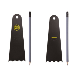 SUPER CRAYON-SUPBAT(+Copie laser 2 faces sur cape + marquage à chaud simple une couleur sur crayon - texte uniquement) 3