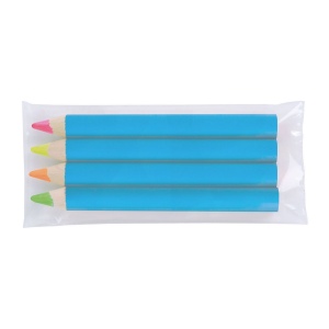 SACHET 4 SURLIGNEURS PANTONE 8(+Marquage à chaud 360° 1 couleur - marquage identique sur chaque crayon) 3
