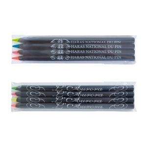 SACHET 4 SURLIGN. BLACK 17,6cm(+Marquage à chaud 360° 1 couleur - grande longueur - identique sur chaque crayon) 5