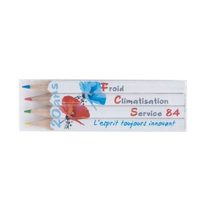 SET QUADRI 4 COUL 8,7 cm(+Quadri recto sur les 4 crayons (7,5 x 2,62 cm))