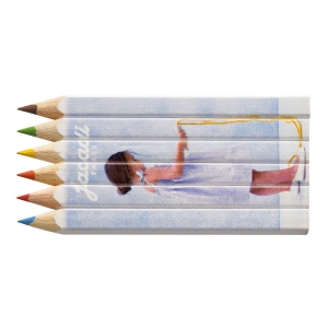 SET QUADRI 6 COUL 8,7 cm(+Quadri recto sur les 6 crayons (7,5 x 3,93 cm)) 6