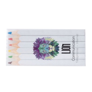 SET QUADRI 6 COUL 8,7 cm(+Quadri recto sur les 6 crayons (7,5 x 3,93 cm))
