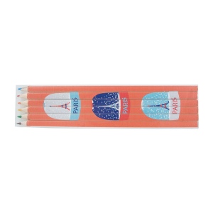 SET QUADRI 6 COUL 17,6 cm(+Quadri recto-verso sur les 6 crayons (16,4 x 3,93 cm))