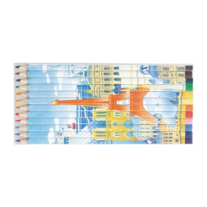 SET QUADRI 12 COUL 17,6 cm(+Quadri recto-verso sur les 12 crayons (16,4 x 7,88 cm)) 7