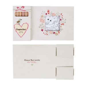 KIT COLORIAGE 6 CRAYONS 8,7(+Pas de marquage sur les crayons - marquage en copie laser sur la surface totale de l'etui)