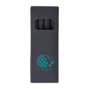 ETUI 4 CR COUL BLACK 8,7(+Pas de marquage sur les crayons - marquage à chaud 1 couleur sur le recto de l'etui)