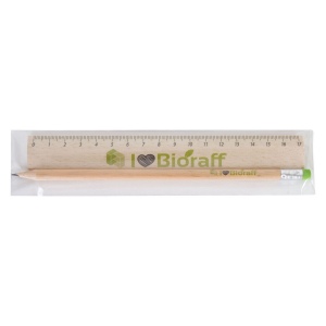 KIT-ECO 2(+Quadri 1 face sur la regle (17x1,3 cm) - marquage à chaud 360° 1 couleur sur le crayon) 8