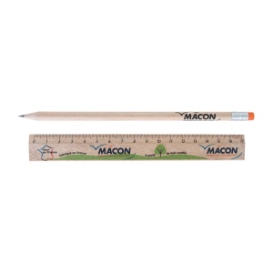 KIT-ECO 2(+Quadri 1 face sur la regle (17x1,3 cm) - marquage à chaud 360° 1 couleur sur le crayon) 9