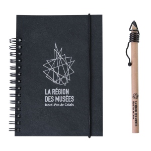 CARNET A6 SANS CRAYON CLIP ONE(+Pas de marquage sur le crayon - marquage à chaud 1 couleur ou en creux sur la couverture recto du carnet) 15