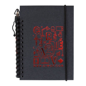 CARNET A6 SANS CRAYON CLIP ONE(+Pas de marquage sur le crayon - marquage à chaud 1 couleur ou en creux sur la couverture recto du carnet) 18