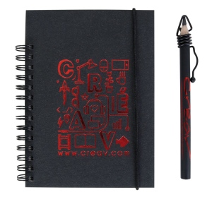 CARNET A6 SANS CRAYON CLIP ONE(+Pas de marquage sur le crayon - marquage à chaud 1 couleur ou en creux sur la couverture recto du carnet) 19