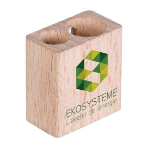 TAILLE-CRAYON DOUBLE TROU(+Quadri recto (à l'opposé de la lame))