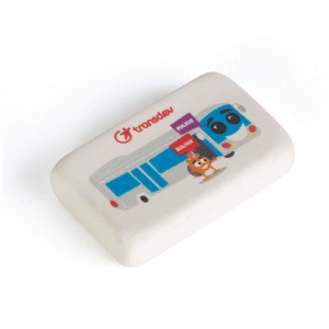 GOMME RECTANGULAIRE PM(+Quadri recto-verso 2,1 x 3,7 cm)