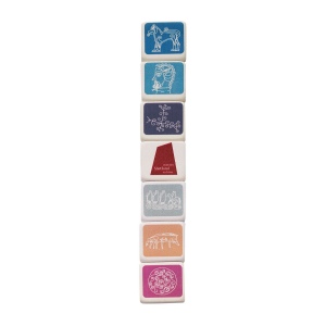 SET DE 7 GOMMES (+Quadri recto sur chaque gomme 2,2 x 2,4 cm) 3