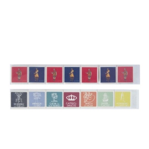 SET DE 7 GOMMES (+Quadri recto sur chaque gomme 2,2 x 2,4 cm) 7