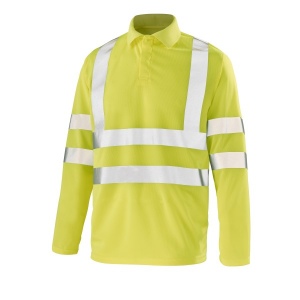 Polo manches longues fluo base 2 2