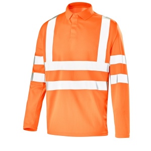 Polo manches longues fluo base 2