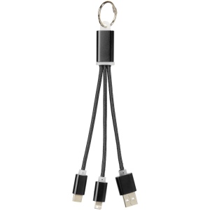 Câble de chargement 3-en-1 avec porte-clés Metal 6
