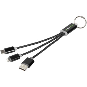 Câble de chargement 3-en-1 avec porte-clés Metal 10