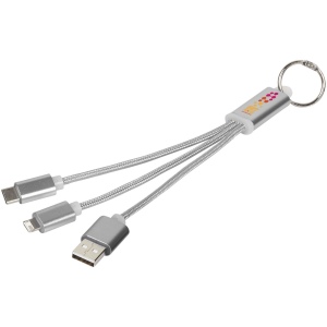 Câble de chargement 3-en-1 avec porte-clés Metal 13