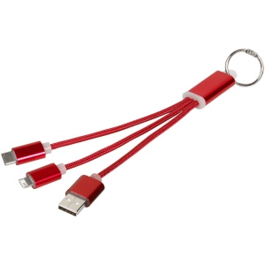 Câble de chargement 3-en-1 avec porte-clés Metal 3