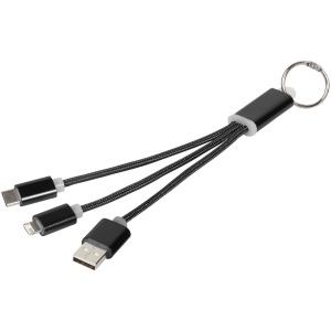 Câble de chargement 3-en-1 avec porte-clés Metal 2