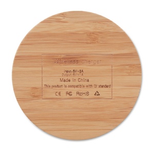 Chargeur sans fil en bambou - RUNDO 3