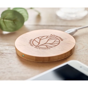 Chargeur sans fil en bambou - RUNDO 7