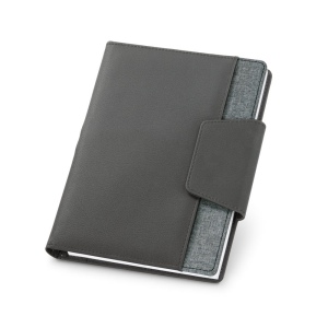 RUSSEL. Couverture en PU et tissu polyester avec bloc-notes A5 avec pages unies 3