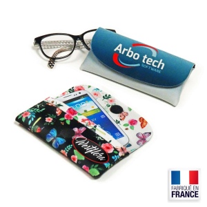 Etui à lunettes velours microfibre 160x80 mm
