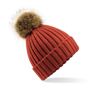 Bonnet epais avec pompon en fausse fourrure 10