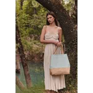 Sac shopping en toiles de coton et jute 18