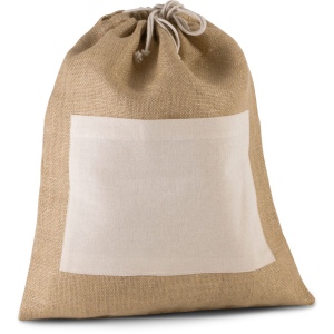 Sac en toile de jute avec cordelettes 4