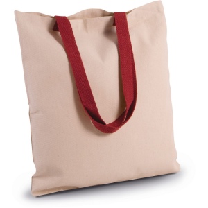 Sac shopping plat en toile avec poignées contrastées 14