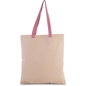 Sac shopping plat en toile avec poignées contrastées 6