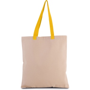 Sac shopping plat en toile avec poignées contrastées 13