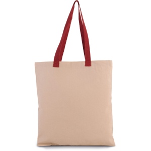 Sac shopping plat en toile avec poignées contrastées 2