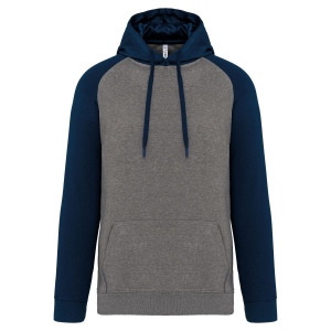 Sweat-shirt à capuche bicolore unisexe 3