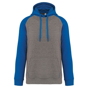 Sweat-shirt à capuche bicolore unisexe 5
