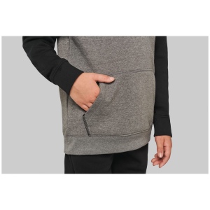 Sweat-shirt capuche bicolore enfant