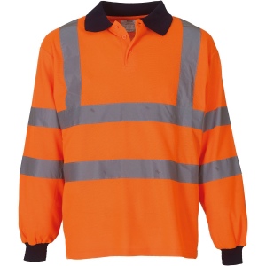 Polo manches longues haute visibilité 2
