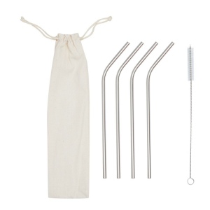 Kit paille en acier inoxydable DRINK HAPPY 3